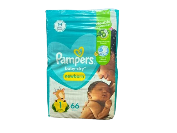 Pampers Diapers Valuepack  Size 1 (2-5kgs) 66`s