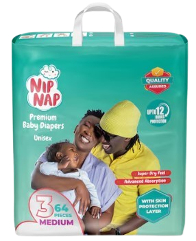 Nip Nap Diaper Jumbo Size 3 Pack 64`s