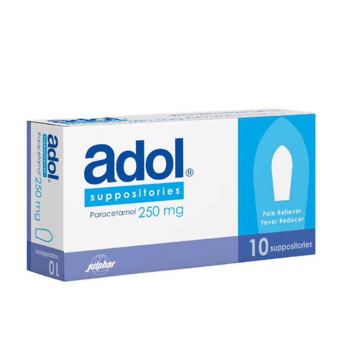 Adol 250mg Supp 10`s